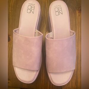 NOBO chunky faux suede slides size 10